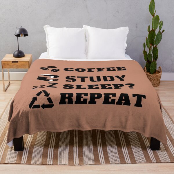 Item preview, Coffee Study Sleep Repeat in Classic Black designed and sold by StarlightTales.