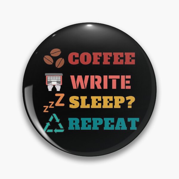 Item preview, Coffee Write Sleep Repeat Vintage Sunset Colors designed and sold by StarlightTales.