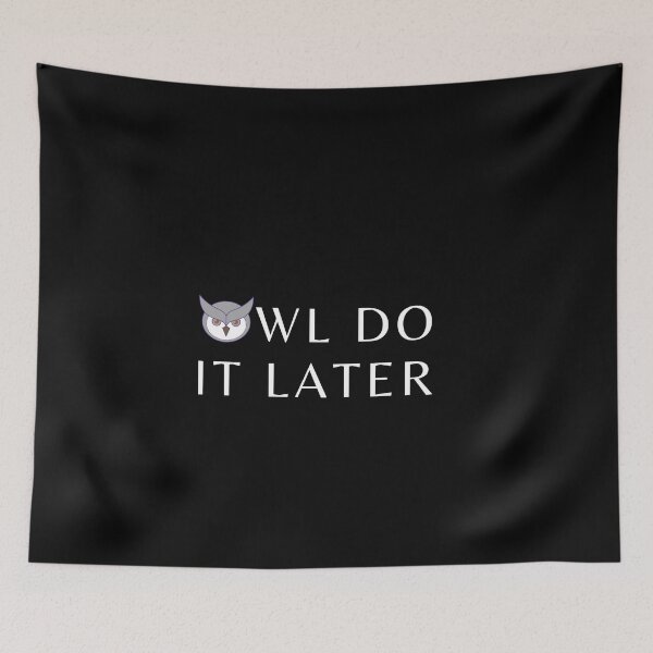 Item preview, Owl Do It Later Print designed and sold by Brimwood.
