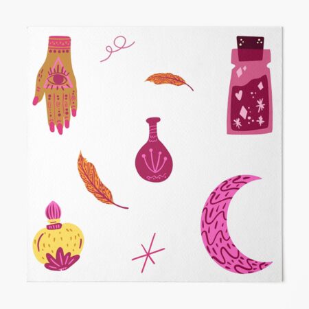 Witch Stuff Sticker Pack, Witch Pack, Witchy Woman, Just Like Magic,  Sorceress Tools, Pastel Witch Aesthetic Art Board Print for Sale by  Black11Flamingo