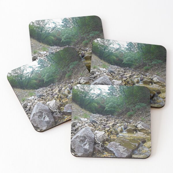 Item preview, Fall mountain woods with rocks, boulders and trees designed and sold by Ventures1.