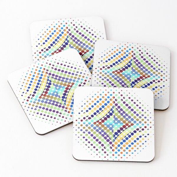 Copy of Radial Dot Gradient Coasters (Set of 4)