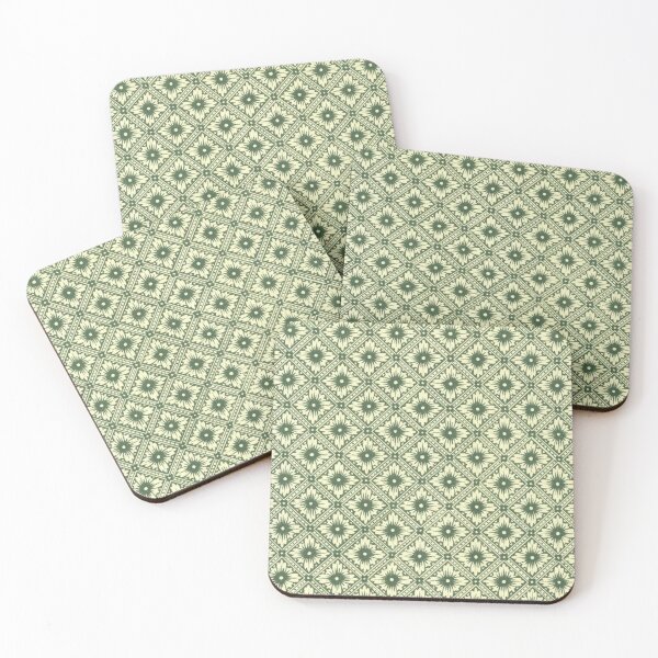Item preview, Green floral vector pattern designed and sold by astrunb5.