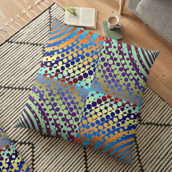 Radial Dot Gradient Floor Pillow