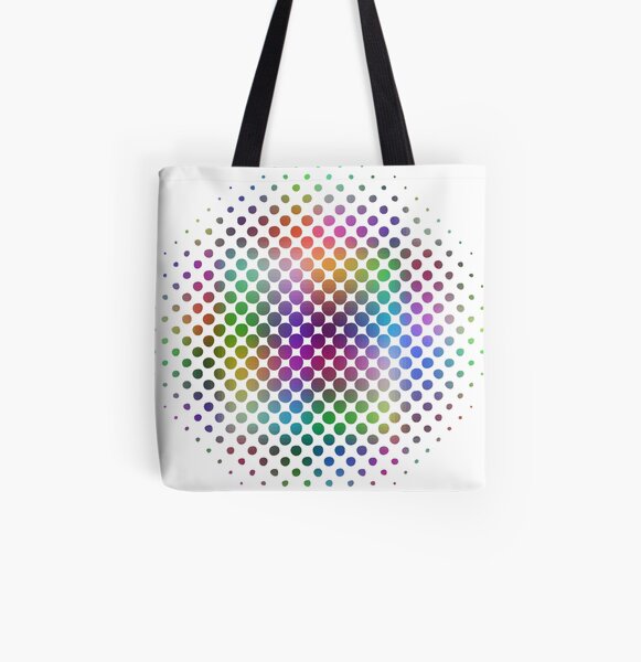 Radial Dot Gradient All Over Print Tote Bag
