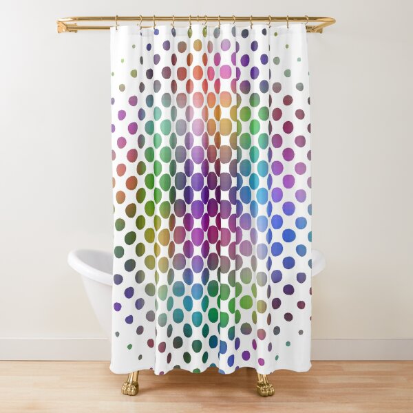 Radial Dot Gradient Shower Curtain