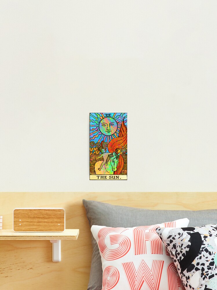 Psychedelic Tarot: Rainbow Sun (No Border) Photographic Print for