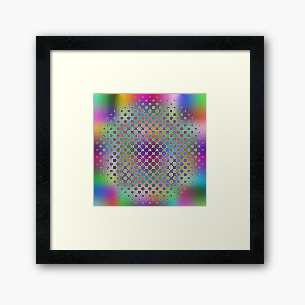 Radial Dot Gradient Framed Art Print