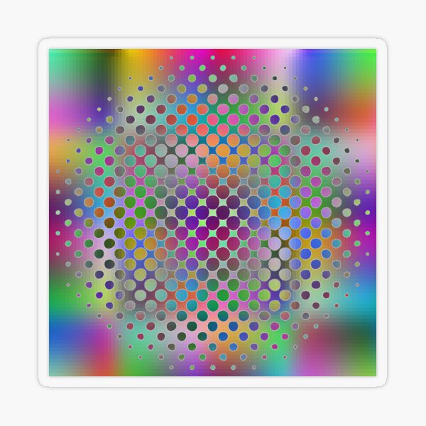 Radial Dot Gradient Transparent Sticker