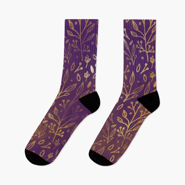 Item preview, Purple and Gold Leaf Marble Pattern designed and sold by WOW TeesAndThings.