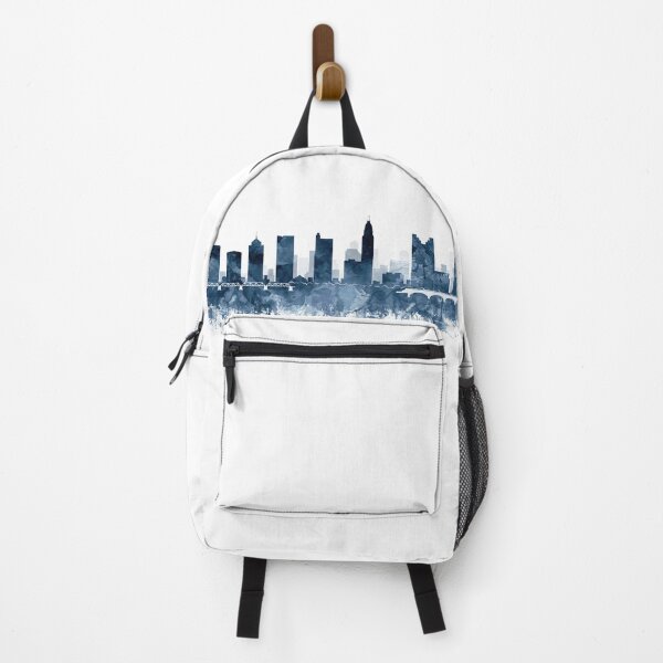 Item preview, Columbus Skyline Watercolor Navy Blue by Zouzounio Art designed and sold by zouzounioart.