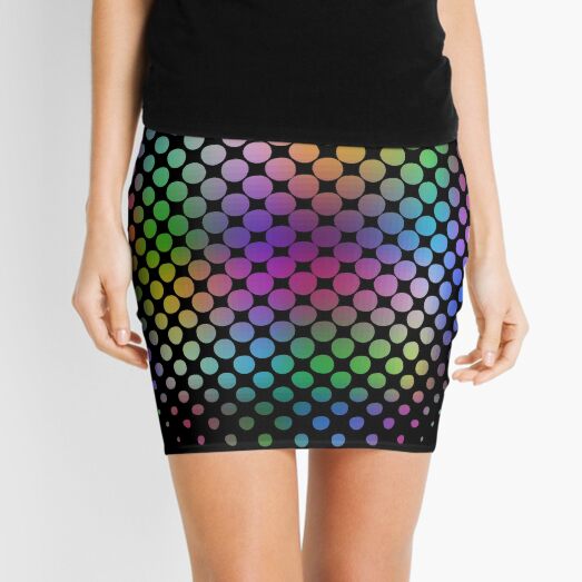 Radial Dot Gradient  Mini Skirt