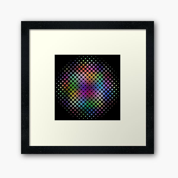 Radial Dot Gradient  Framed Art Print
