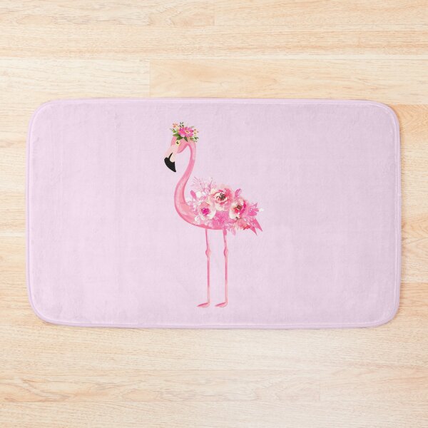 Item preview, Pink Water Color Floral Flower Flamingo designed and sold by StickerArtwork.