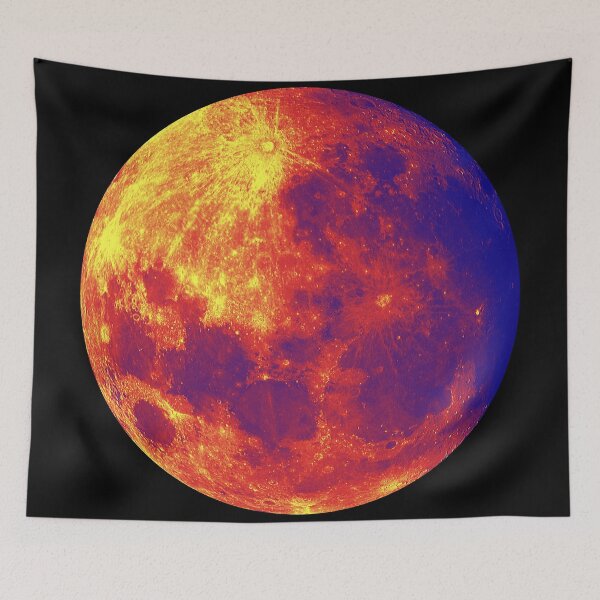 Item preview, Magma coloured moon designed and sold by felinefeelings.