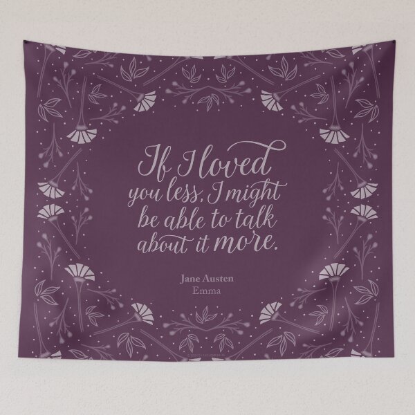 Item preview, Jane Austen Emma Floral Love Quote designed and sold by Bookish and Wonderful.
