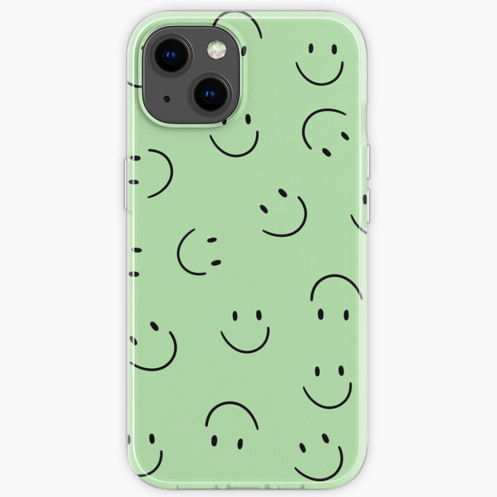 Sea Green Smiley Faces iPhone Case Sea Green Smiley Faces iPhone Case