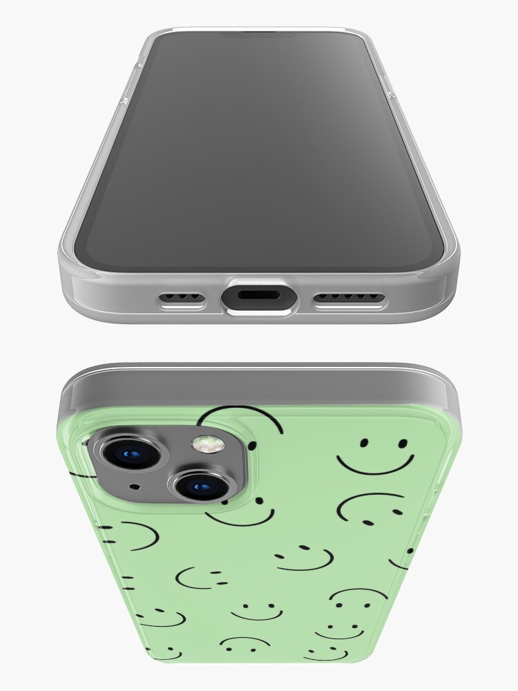 Disover Sea Green Smiley Faces iPhone Case