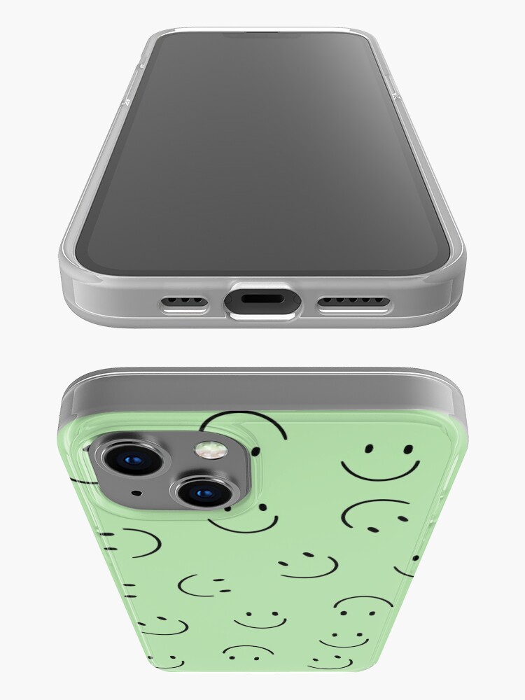 Discover Sea Green Smiley Faces iPhone Case