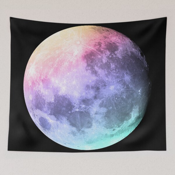Item preview, Pastel coloured moon designed and sold by felinefeelings.