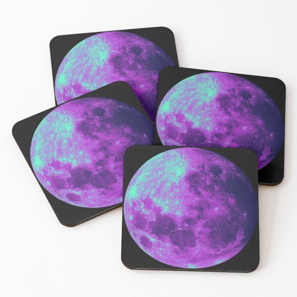 Item preview, Blue and purple coloured moon designed and sold by felinefeelings.