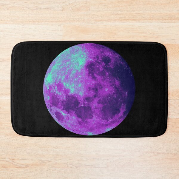 Item preview, Blue and purple coloured moon designed and sold by felinefeelings.