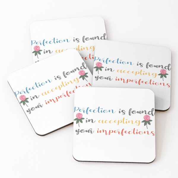 Item preview, Perfection is found in accepting your imperfections : Inspirational Quote / gift idea Sweet birthday / Birthday Gift  designed and sold by Badrart.