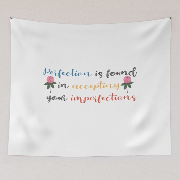 Item preview, Perfection is found in accepting your imperfections : Inspirational Quote / gift idea Sweet birthday / Birthday Gift  designed and sold by Badrart.