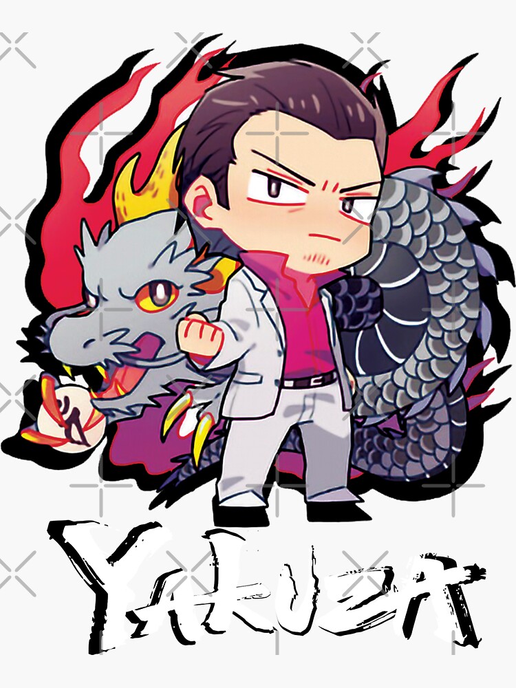 Yakuza Kazuma Kiryu Sticker By Elmo Man Redbubble