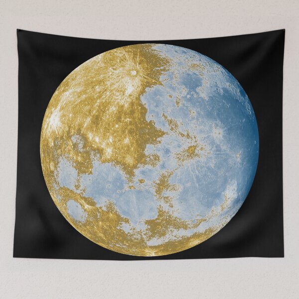 Item preview, Golden earth coloured moon designed and sold by felinefeelings.