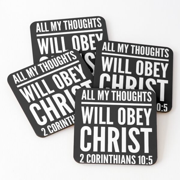 Item preview, All My Thoughts Obey Christ (2 Corinthians 10:5) designed and sold by LiveAndGlow.