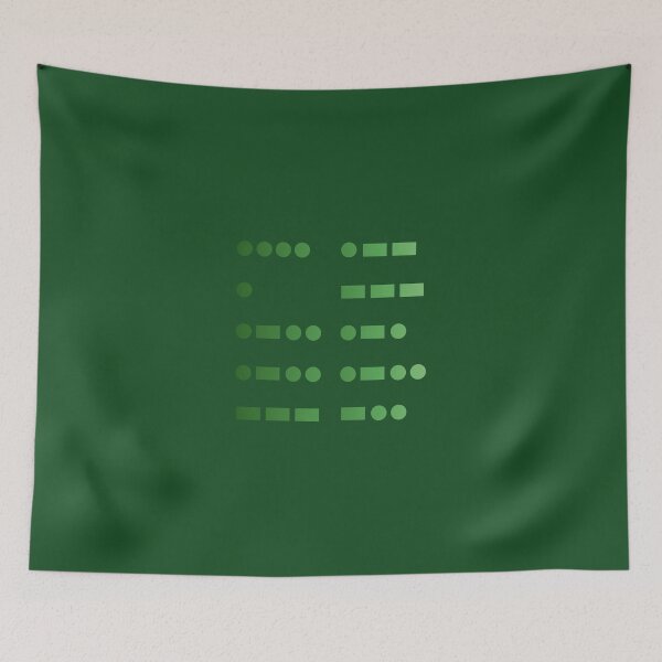 Item preview, Hello World - Morse Code in Green Gradient designed and sold by skykarrot.