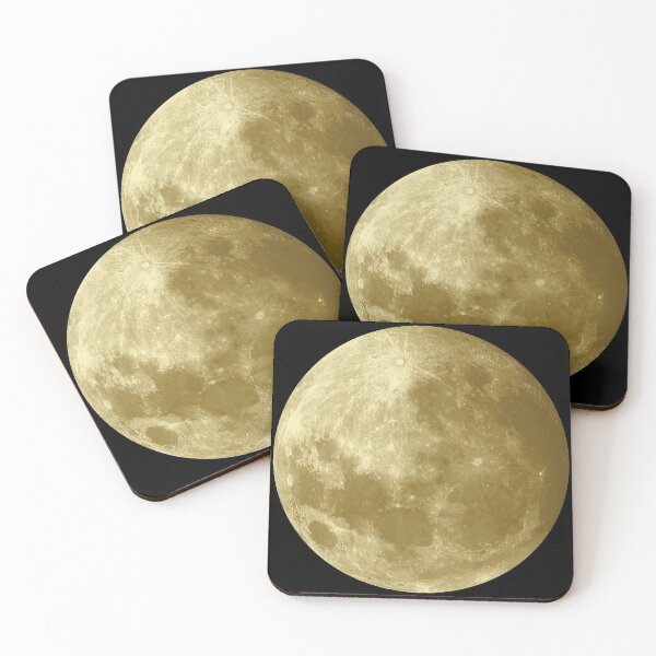Item preview, Golden coloured moon designed and sold by felinefeelings.