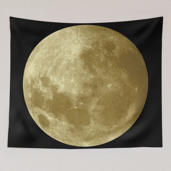 Item preview, Golden coloured moon designed and sold by felinefeelings.
