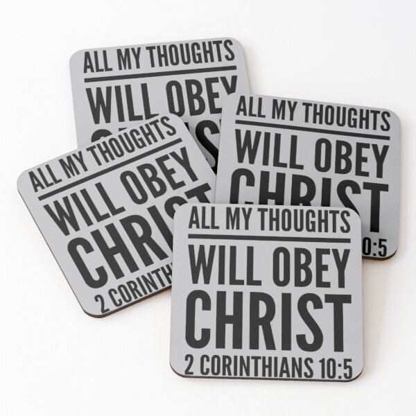Item preview, All My Thoughts Obey Christ (2 Corinthians 10:5) designed and sold by LiveAndGlow.