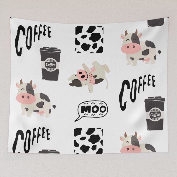 Item preview, Coffee then Cows Sticker Pack and Pattern designed and sold by yumiso.