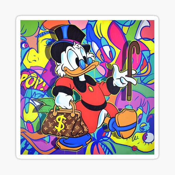 Scrooge McDuck Pop Art Sticker