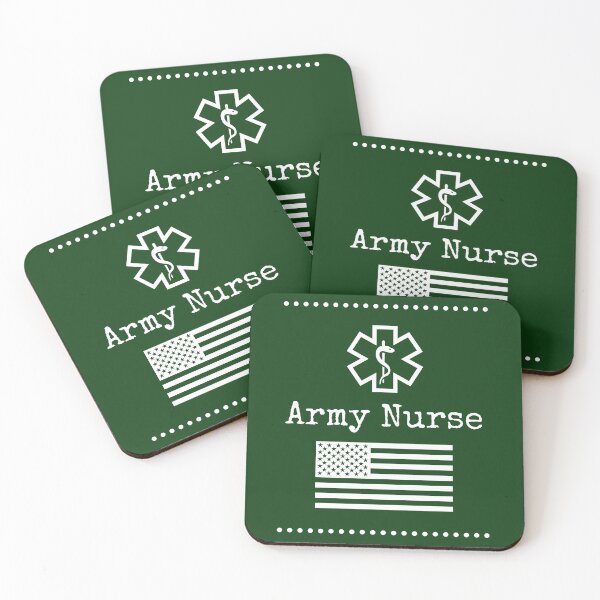 Item preview, Army nurse with American flag designed and sold by Ollie P.  Leo.
