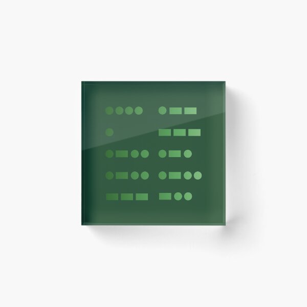 Item preview, Hello World - Morse Code in Green Gradient designed and sold by skykarrot.
