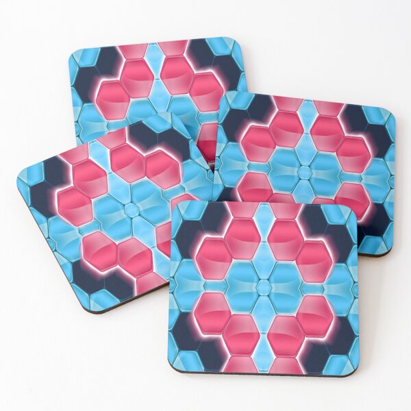 Item preview, Hexa Pattern blue and pink designed and sold by Funny beagles.