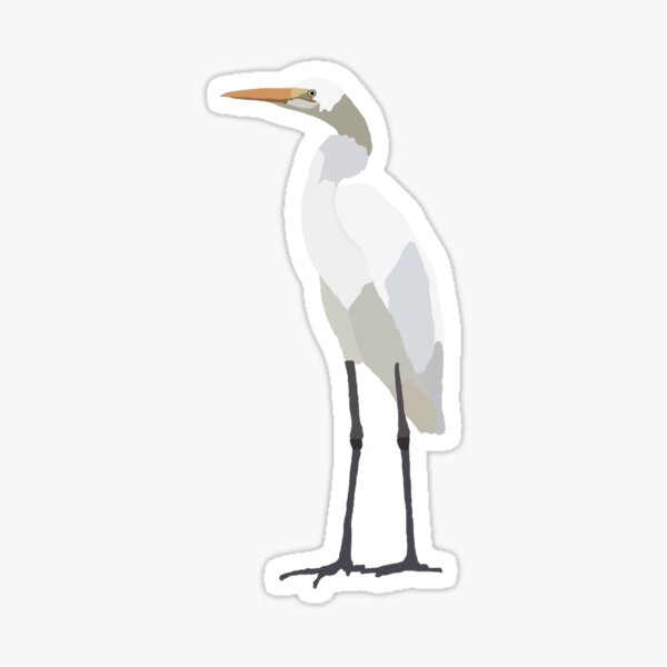 Item preview, White Egret Sticker designed and sold by Jane Sosik.