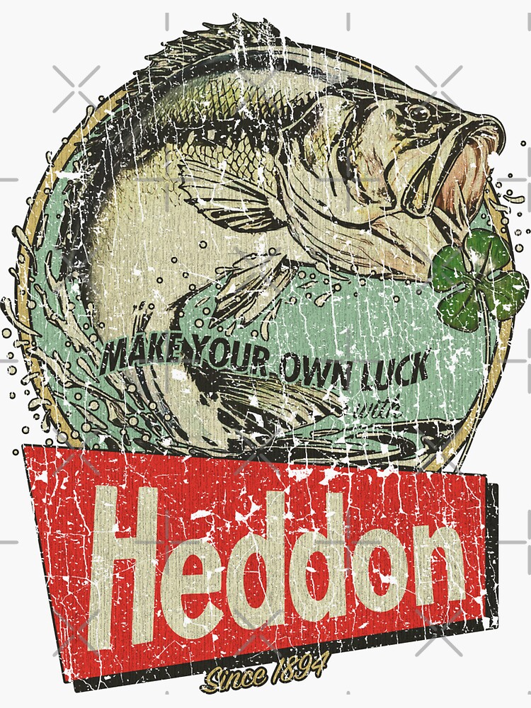Heddon Lures - Make Your Own Luck 1894 Sticker for Sale by AstroZombie6669