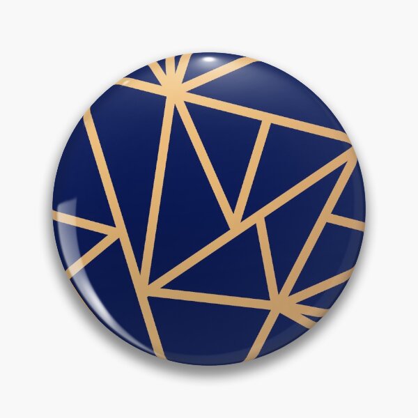 Item preview, Blue and Gold Geometric Art Deco Lines designed and sold by Julie Erin Designs.