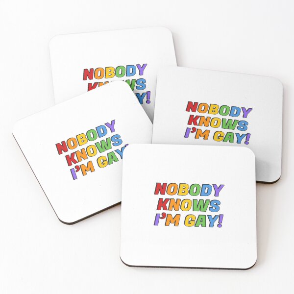 Item preview, Rainbow colors - Nobody knows I am gay   Funny Gay Slogans - lesbian joke  designed and sold by Inspirationmotivation.
