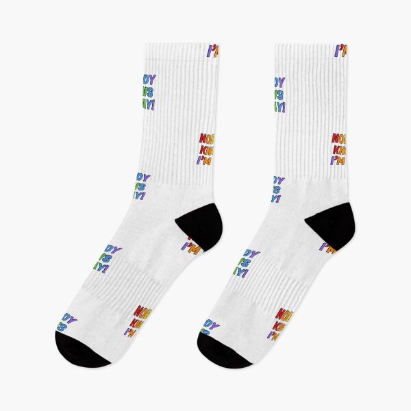 Item preview, Rainbow colors - Nobody knows I am gay   Funny Gay Slogans - lesbian joke  designed and sold by Inspirationmotivation.