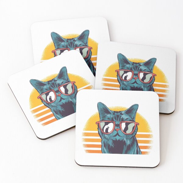 Item preview, Cool Retro Cat with Sunglasses designed and sold by MadMando.