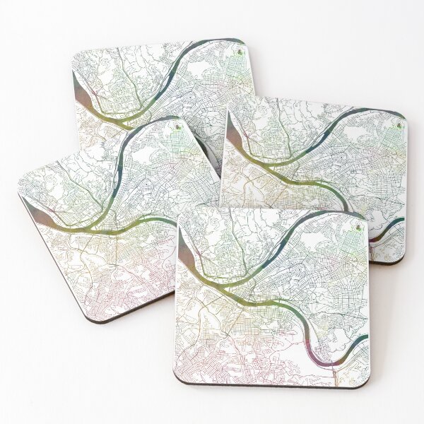 Item preview, Pittsburgh Map Watercolor by Zouzounio Art designed and sold by zouzounioart.
