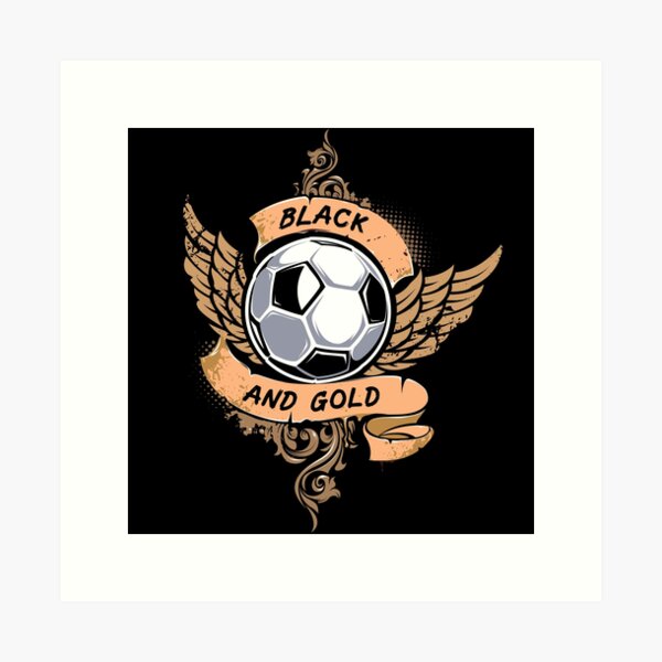 Item preview, Black and Gold Football Soccer Team designed and sold by neverworldian.