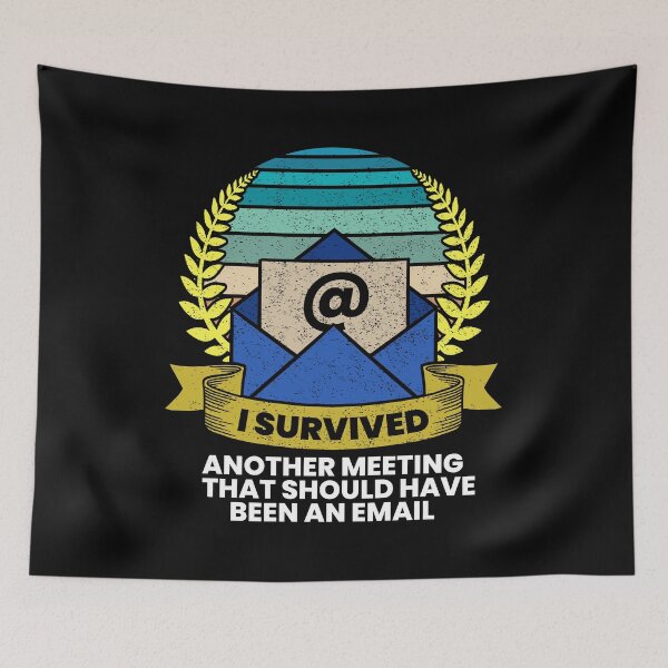 Item preview, Survived Another Meeting Office Humor Tee designed and sold by Manisma Road.