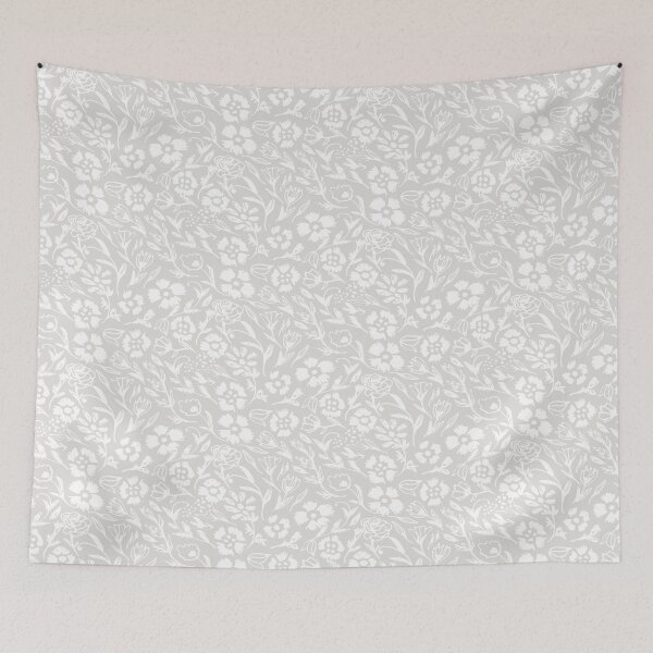 Item preview, Gray Floral Mini Print designed and sold by Carolina Diaz.